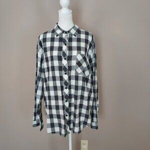 Denim & Supply Ralph Lauren Long Sleeve Checkered Boyfriend Shirt Size XL